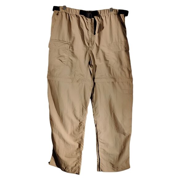 Royal Robbins convertible cargo pants mens XL 34x30 khaki tan belted shorts - Picture 1 of 10
